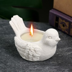 Подсвечник Птичка перламутр, 8х5,5х4,5см Хорошие сувениры