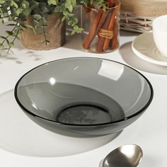 Тарелка глубокая 62541 "BASILICO" 18см. LAVA GREY стекл. (х6) No Brand