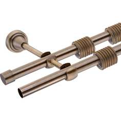 DDA Карниз 16мм DIY в коробе, Двойной, откр. кр-н Золото антик 3.2 сост 53906