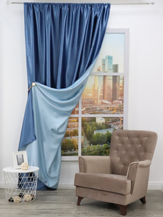 Штора классическая Amore Mio LEGER-10 200x270 см голубой