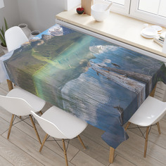 Скатерть прямоугольная на кухонный стол JoyArty "Деревья в озере" из оксфорда, 180x145 см