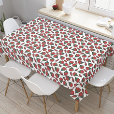 Скатерть прямоугольная на кухонный стол JoyArty "Бутоны роз" из оксфорда, 180x145 см
