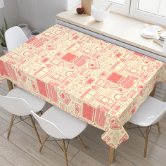 Скатерть прямоугольная на кухонный стол JoyArty "ЭВМ прошлого века" из оксфорда, 120x145см