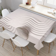 Скатерть прямоугольная на кухонный стол JoyArty "Песочный ландшафт" из оксфорда, 120x145см
