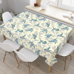 Скатерть прямоугольная на кухонный стол JoyArty "Птичка колибри" из оксфорда, 180x145 см