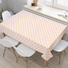 Скатерть прямоугольная на кухонный стол JoyArty "Разрисовка сердец" из оксфорда, 180x145см