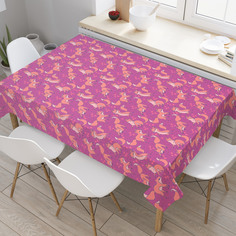 Скатерть прямоугольная на кухонный стол JoyArty "Игривая лиса" из оксфорда, 180x145 см