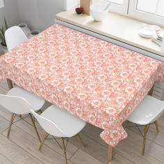 Скатерть прямоугольная на кухонный стол JoyArty "Полотно цветов" из оксфорда, 120x145 см