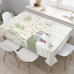 Скатерть прямоугольная на кухонный стол JoyArty "Стена плача" из оксфорда, 180x145 см