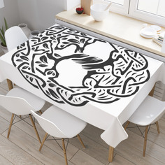 Скатерть прямоугольная на кухонный стол JoyArty "Кельтский символ" из оксфорда, 120x145 см
