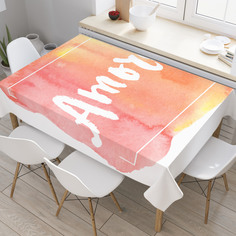 Скатерть прямоугольная JoyArty "Французская любовь" из оксфорда, 180x145см