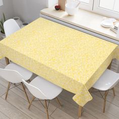 Скатерть прямоугольная на кухонный стол JoyArty "Солнечный горошек" из оксфорда, 120x145см