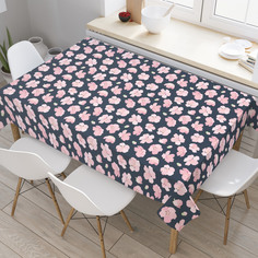 Скатерть прямоугольная на кухонный стол JoyArty "Цветение персика" из оксфорда, 120x145 см