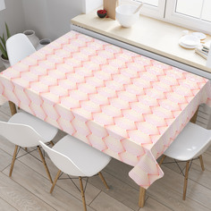 Скатерть прямоугольная на кухонный стол JoyArty "Выпуклый дудл" из оксфорда, 120x145 см