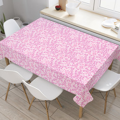 Скатерть прямоугольная JoyArty "Розовое спокойствие" из оксфорда, 120x145см