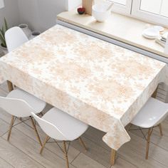 Скатерть прямоугольная на кухонный стол JoyArty "Пышный букет астр" из оксфорда, 120x145см