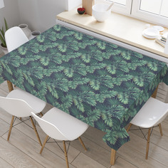 Скатерть прямоугольная на кухонный стол JoyArty "Ночные пальмы" из оксфорда, 120x145 см