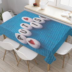 Скатерть прямоугольная на кухонный стол JoyArty "Аутизм" из оксфорда, 180x145 см