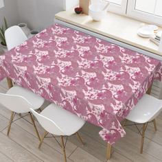 Скатерть прямоугольная на кухонный стол JoyArty "Букетные пейсли" из оксфорда, 180x145 см