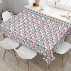 Скатерть прямоугольная на кухонный стол JoyArty "Цветущий лотос" из оксфорда, 180x145 см
