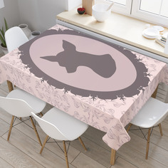 Скатерть прямоугольная на кухонный стол JoyArty "Портрет собаки" из оксфорда, 120x145 см