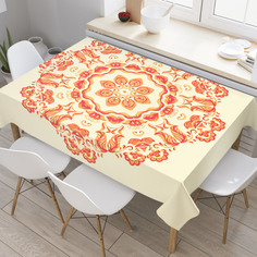 Скатерть прямоугольная JoyArty "Самобытная мандала" из оксфорда, 120x145см