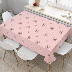 Скатерть прямоугольная JoyArty "Орнамент из кругов" из оксфорда, 120x145см