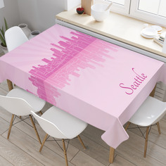 Скатерть прямоугольная JoyArty "Векторный Сиэтл" из оксфорда, 120x145 см