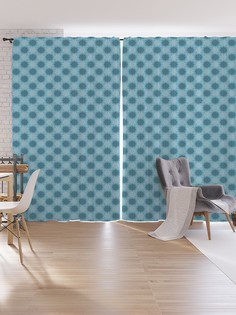 Шторы под лён JoyArty "Контрастное кружево", серия Oxford DeLux, 340х265 см