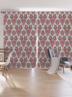 Шторы под лён JoyArty "Восточное изящество", серия Oxford DeLux, 340х265 см