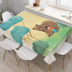 Скатерть прямоугольная JoyArty "Интересная книга" из оксфорда, 180x145 см