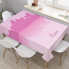 Скатерть прямоугольная JoyArty "Панорама Бостона" из оксфорда, 120x145 см