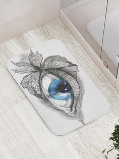 Коврик противоскользящий JoyArty "Бабочка-глаз" для ванной, сауны, бассейна, 77х52 см
