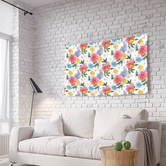 Горизонтальное фотопанно на стену Цветочное панно из ткани 150х200 см Joy Arty