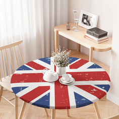 Круглая кухонная скатерть на резинке JoyArty на круглый стол диаметром 75-100 см.