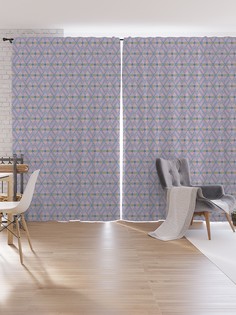 Шторы под лён JoyArty "Шестигранники", серия Oxford DeLux, 340х265 см