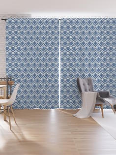 Шторы под лён JoyArty "Восточные тюльпаны", серия Oxford DeLux, 340х265 см