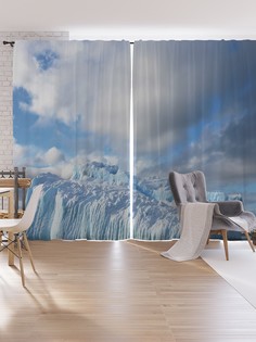 Шторы под лён JoyArty "Высокий айсберг", серия Oxford DeLux, 340х265 см