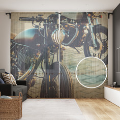 Тюль фототюль JoyArty Cafe Racer 290x265 на шторной ленте tul_422867_145х265