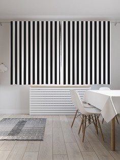 Классические шторы JoyArty "Контрастная полоска", серия Oxford DeLux, 2 полотна 145x180 см