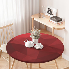 Круглая кухонная скатерть на резинке JoyArty на круглый стол диаметром 75-100 см.