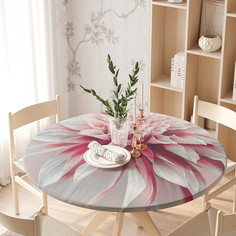 Круглая кухонная скатерть на резинке JoyArty на круглый стол диаметром 105-120 см