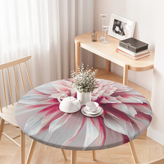 Круглая кухонная скатерть на резинке JoyArty на круглый стол диаметром 75-100 см.