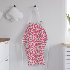 Фартук кухонный JoyArty "Розовый леопард" универсальный размер для женщин и мужчин