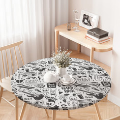 Скатерть на кухонный стол JoyArty Самовыражение на резинке 75-100 см