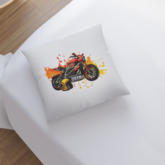 Наволочка декоративная JoyArty Гонки на мотоцикле чехол на молнии 45х45см sl_422850