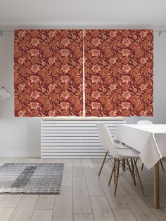 Классические шторы JoyArty "Ностальгический цветок", Oxford DeLux, 2 полотна 145x180 см