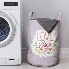 Корзина для белья JoyArty в ванную органайзер LOVE 50x35 см