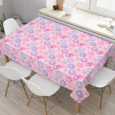 Прямоугольная тканевая скатерть на стол JoyArty с рисунком 120 на 145 см