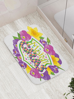 Коврик JoyArty "Эмблема карнавала в цветах" для ванной, сауны, бассейна, 77х52 см